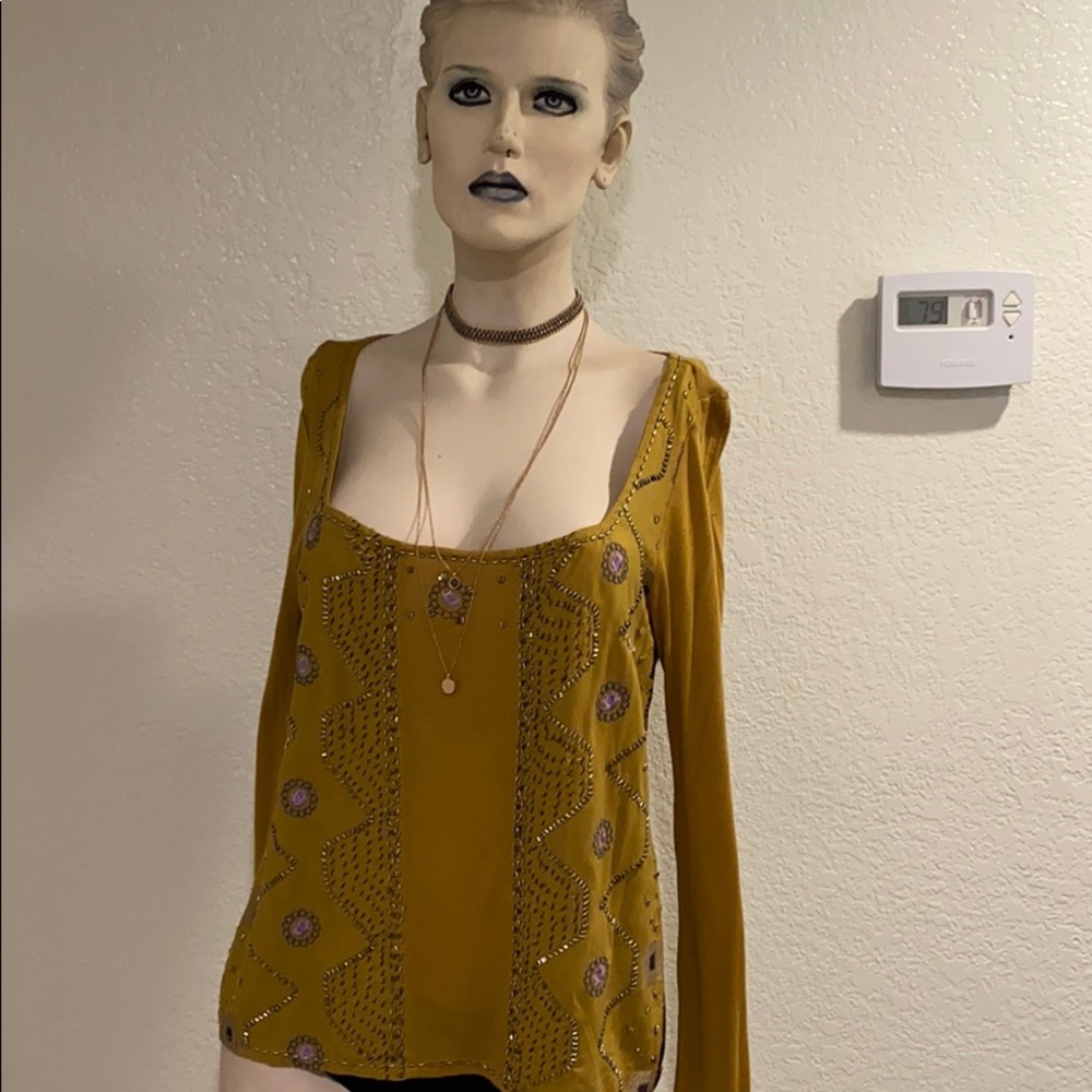 Free people beaded blouse